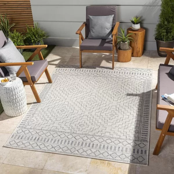 Artistic Weavers Sawyer Boho Diamond Outdoor Area Rug 53 x 7 CreamBlueArtistic Weavers Sawyer Boho Diamond Outdoor Area Rug 53 x 7 CreamBlue