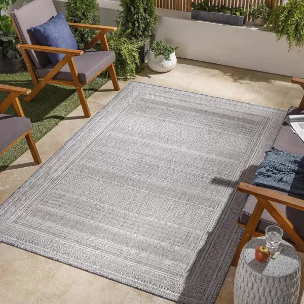 Artistic Weavers Sawyer Boho Diamond Outdoor Area Rug 53 x 7 TaupeBlueArtistic Weavers Sawyer Boho Diamond Outdoor Area Rug 53 x 7 TaupeBlue