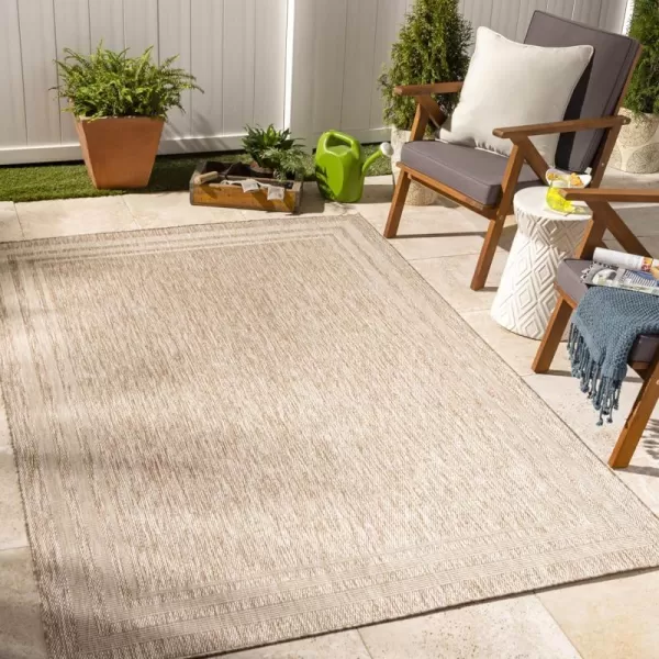 Artistic Weavers Sawyer Cottage Border Outdoor Area Rug 53 x 7 KhakiArtistic Weavers Sawyer Cottage Border Outdoor Area Rug 53 x 7 Khaki