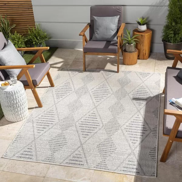 Artistic Weavers Sawyer Geometric Tribal Outdoor Area Rug 53 x 7 TaupeBlueArtistic Weavers Sawyer Geometric Tribal Outdoor Area Rug 53 x 7 TaupeBlue