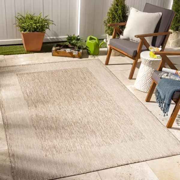 Artistic Weavers Sawyer Outdoor Border Modern Area Rug 53 x 7 KhakiArtistic Weavers Sawyer Outdoor Border Modern Area Rug 53 x 7 Khaki