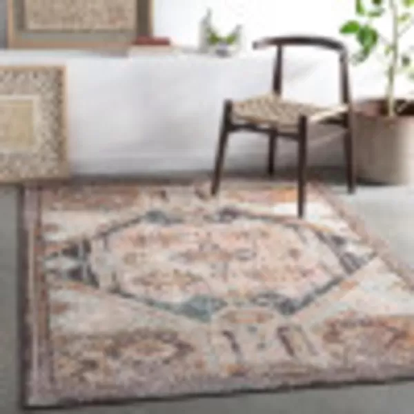 Artistic Weavers Shami AquaBurnt Orange Area Rug 710 x 1035 ft 2 in x 7 ft Charcoal