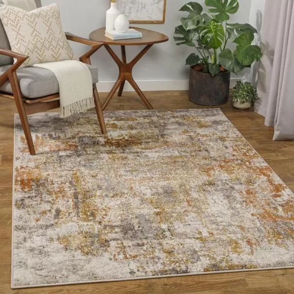 Artistic Weavers Shweta Abstract Shag Area Rug 52 x 7 Medium BrownRust52 x 7 Medium Brown Rust