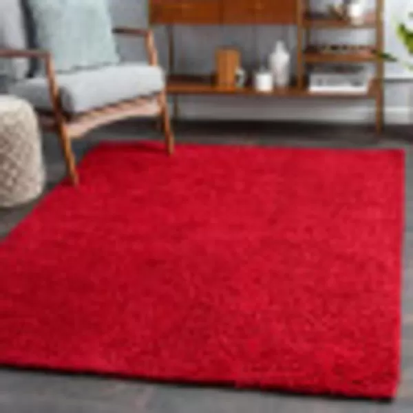 Artistic Weavers Solid Plush Blissful Shag Area Rug 710 x 10 Cream67 x 9 Red