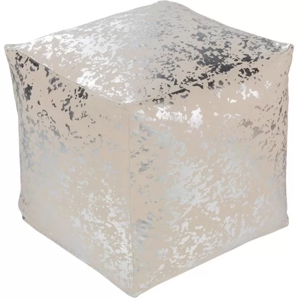 Artistic Weavers Speckle Pouf 18 x 18 x 18 Metallic SilverKhakiArtistic Weavers Speckle Pouf 18 x 18 x 18 Metallic SilverKhaki