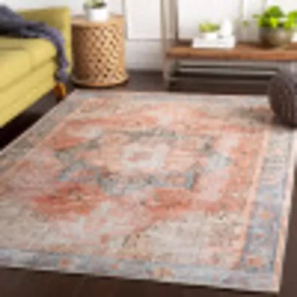 Artistic Weavers Suri Vintage Washable Area Rug 53 x 73 RustBlue2 x 211 RustBlue