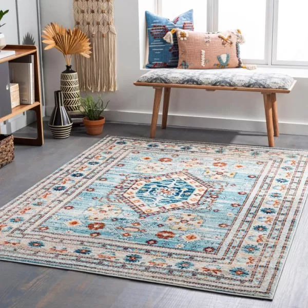 Artistic Weavers Tevazu Vintage Area Rug53 x 7Light Blue710 x 10 Light Blue