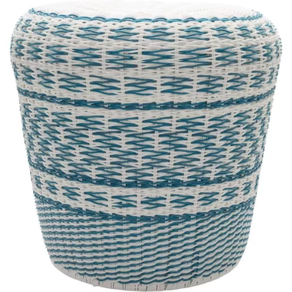 Artistic Weavers Teya Global Basketweave Garden Stool H W x 18 D Sky BlueArtistic Weavers Teya Global Basketweave Garden Stool H W x 18 D Sky Blue