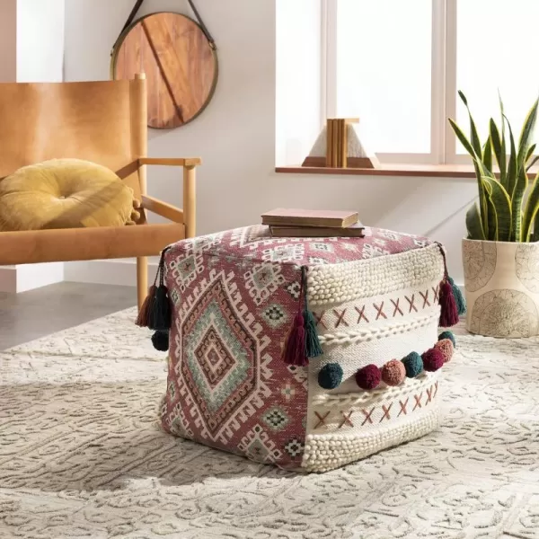 Artistic Weavers Thimm Global Pouf H W x 18 D RedArtistic Weavers Thimm Global Pouf H W x 18 D Red