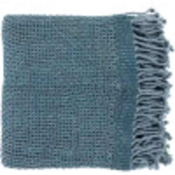 Artistic Weavers Tillery Throw 49 by 52Inch Red 49 x 52Dark Blue