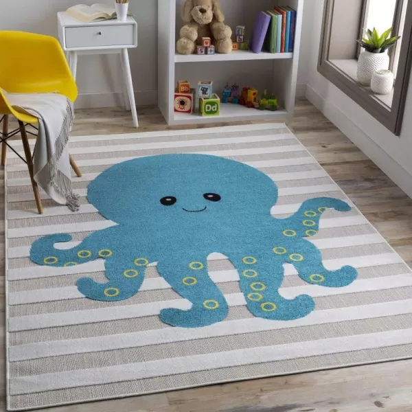 Artistic Weavers Timo Kids Octopus Area Rug 53 x 7 Sky Blue311 x 57