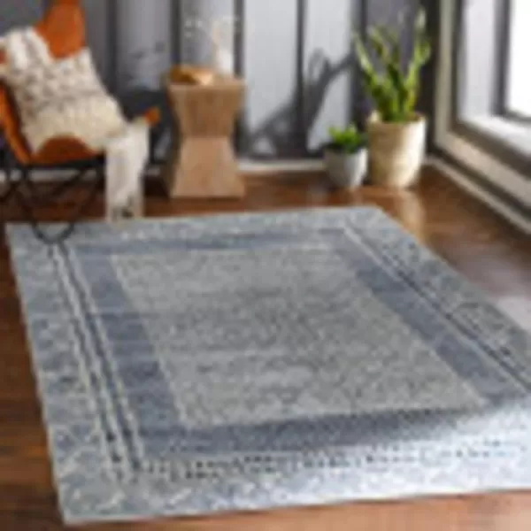 Artistic Weavers Vanessa Bohemian Border Area Rug Denim 53 x 7153 x 71