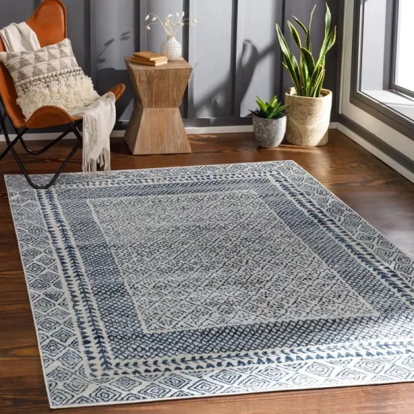 Artistic Weavers Vanessa Bohemian Border Area Rug Denim 53 x 719 x 123