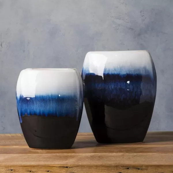 Artistic Weavers Woodville Vases 12 H x 7 W x 10 D 10 H x 6 W x 8 D NavyWhite12H x 7W x 10D 10H x 6W x 8D NavyWhite