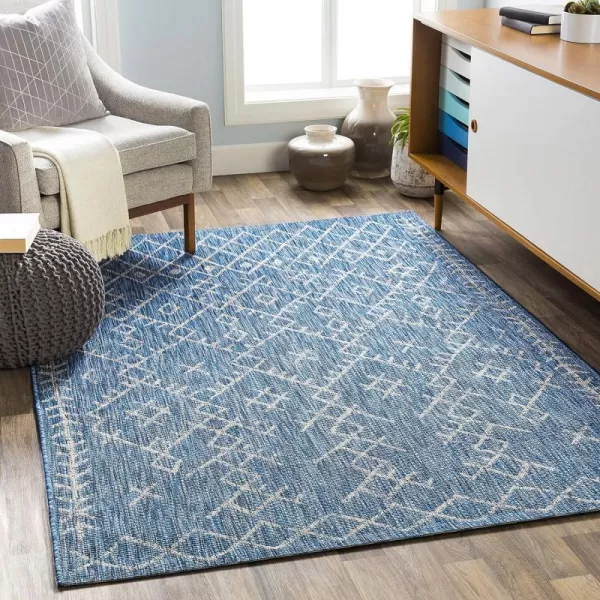 Artistic Weavers Yesina Bohemian Outdoor Area Rug 710 Square Aqua2 x 211 Blue