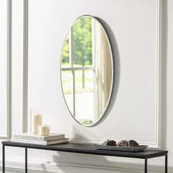 Artistic Weavers Zortman Speckled Beveled Glass Mirror 35 H x 15 W x 02 D Silver30H x 22W x 02D