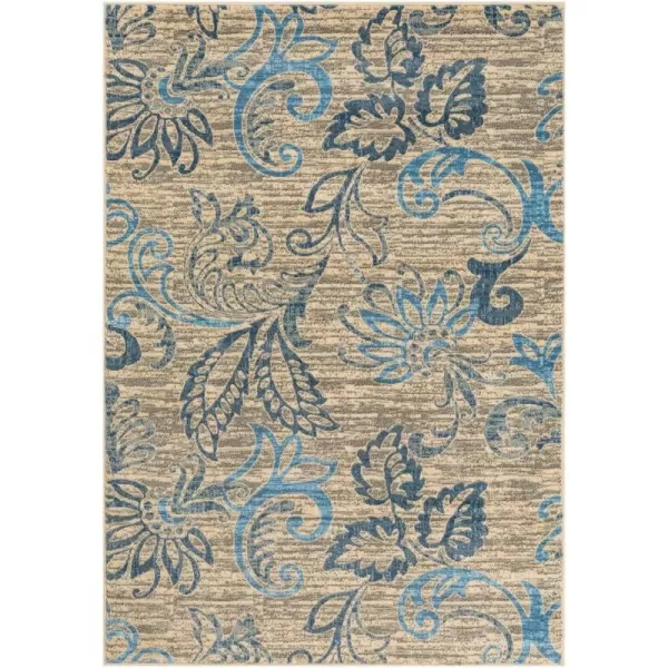 Deacon Coffee Bean Transitional Area Rug 10 x 13Rectangular Blue 2 ft x 3 ft 3 in