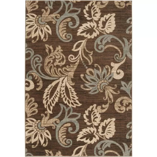 Deacon Coffee Bean Transitional Area Rug 10 x 13Rectangular Brown 5 ft 3 in x 7 ft 7 in