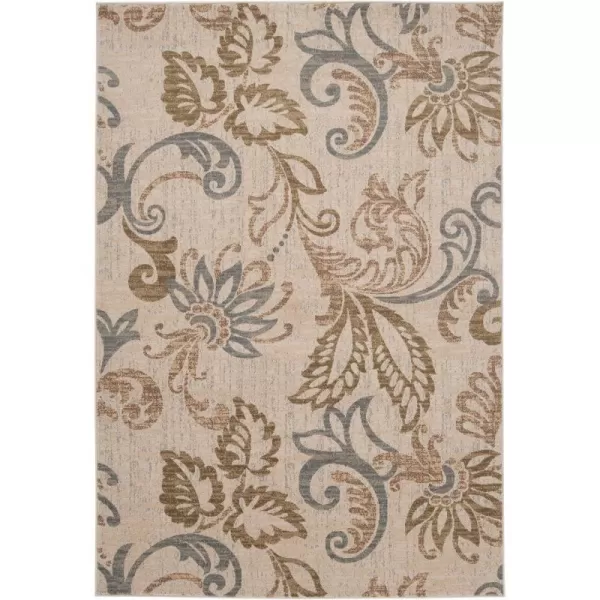 Deacon Coffee Bean Transitional Area Rug 10 x 13Rectangular Ivory 5 ft 3 in x 7 ft 7 in