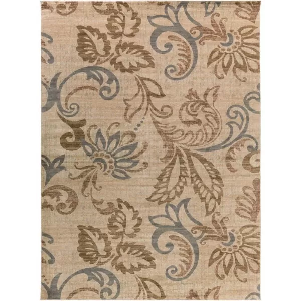 Deacon Coffee Bean Transitional Area Rug 10 x 13Rectangular Ivory 7 ft 10 in x 10 ft 10 in