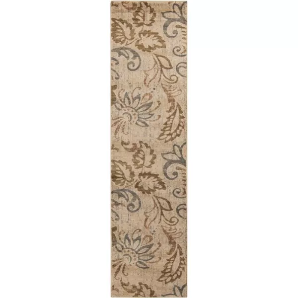 Deacon Coffee Bean Transitional Area Rug 10 x 13Runner Ivory 2 ft 11 in x 7 ft 3 in