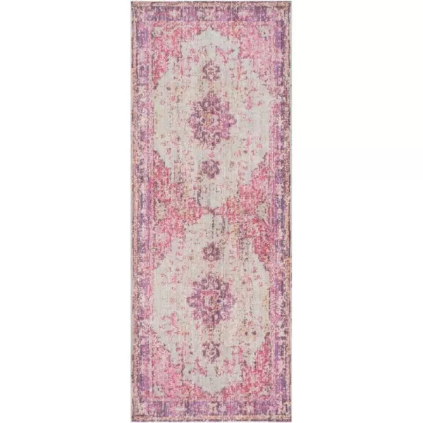 Emilio Pink and Blue Updated Traditional Area Rug 2 x 332 x 82 Bright Pink