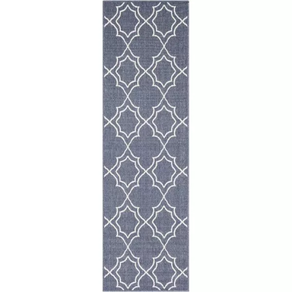 Georgia Beige Indoor  Outdoor Area Rug 73 Square25 x 45 DenimWhite