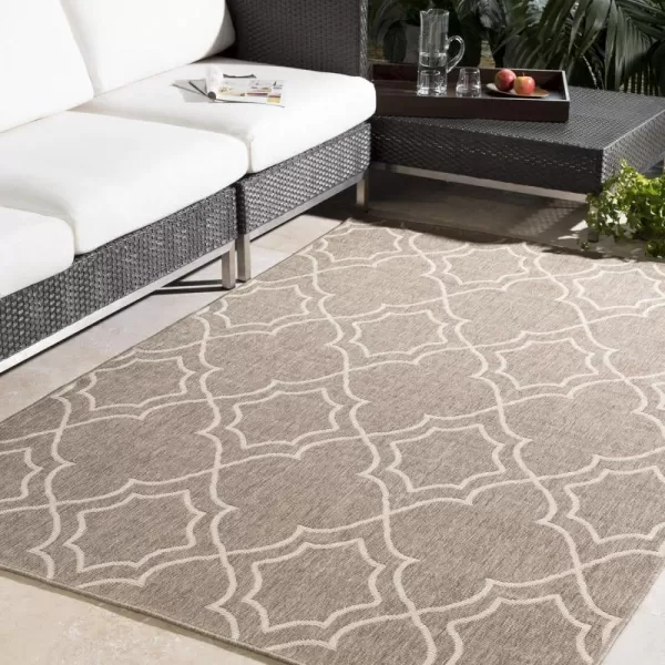 Georgia Beige Indoor  Outdoor Area Rug 73 Square8 ft 10 in x 12 ft 10 in Tan