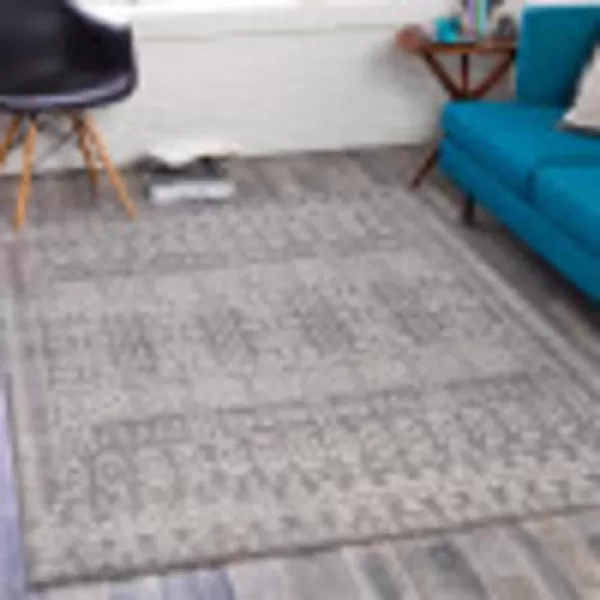 Kiri Global Bohemian Area Rug2 x 3 Medium Gray