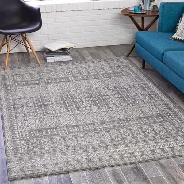 Kiri Global Bohemian Area Rug27 x 76 Medium Gray