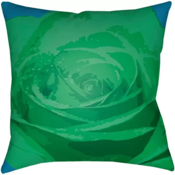 Surya AF0052222 Abstract Floral Multicolor 22 x 22Inch Pillow W 22 D 5 H 22 Dark Green Grass Green Sky BlueSurya AF0052222 Abstract Floral Multicolor 22 x 22Inch Pillow W 22 D 5 H 22 Dark Green Grass Green Sky Blue