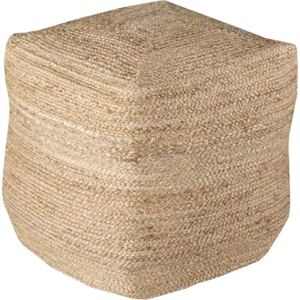 Surya POUF101 Decorative Pouf 18 by 18 by 18Inch NaturalSurya POUF101 Decorative Pouf 18 by 18 by 18Inch Natural