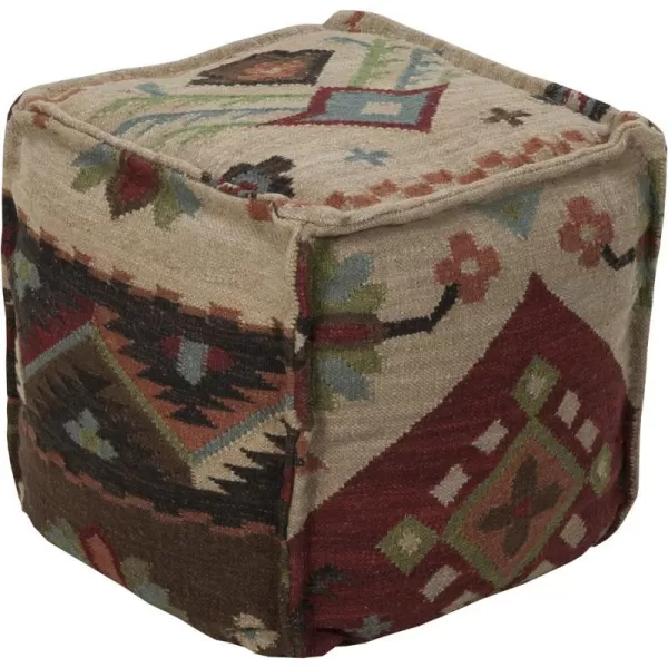 Surya POUF17 Decorative Pouf 18 by 18 by 18Inch BrownSurya POUF17 Decorative Pouf 18 by 18 by 18Inch Brown