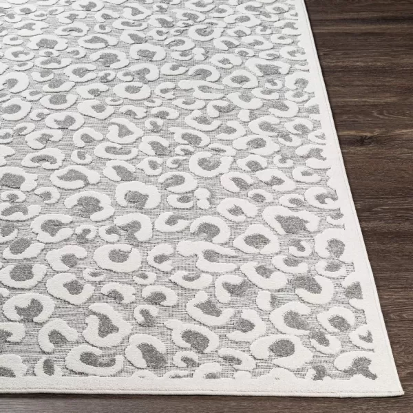 Artistic Weavers Fran Outdoor Leopard Area Rug 53quot x 73quot Medium GrayCreamGray