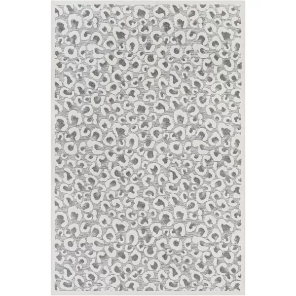 Artistic Weavers Fran Outdoor Leopard Area Rug 53quot x 73quot Medium GrayCreamGray