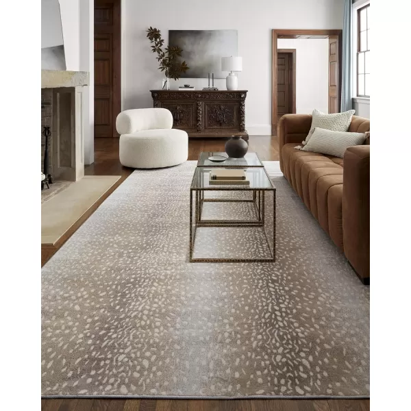 Livabliss Pablo Antelope Print Area Rug53quot x 71quotCamelLight GrayCamelLight Gray