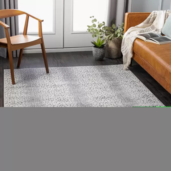 Livabliss Pablo Antelope Print Area Rug53quot x 71quotCamelLight GrayCharcoal