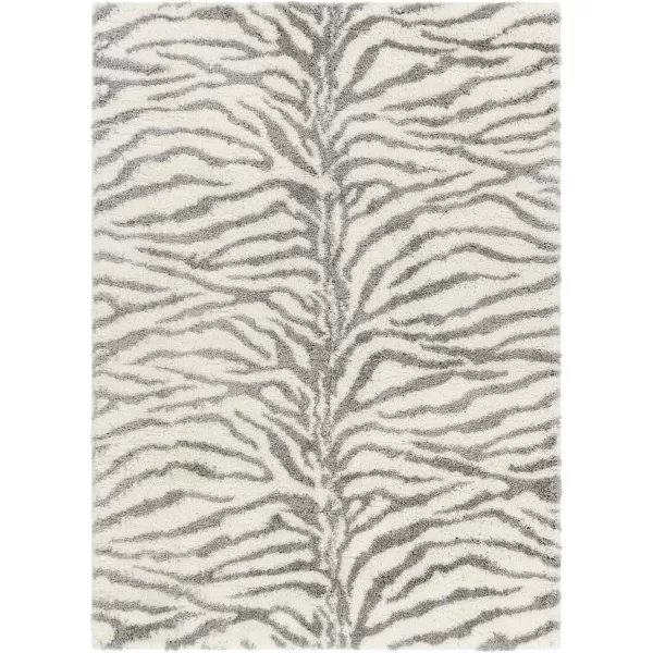 Livabliss Zazie Modern Animal Print Area Rug53quot x 73quot Medium Gray