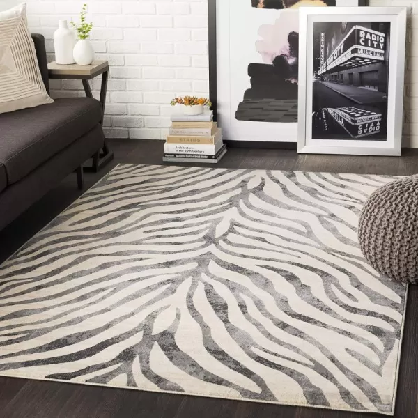 Artistic Weavers Clemence Area Rug 53quot x 73quot GrayBeigeBlack  Beige