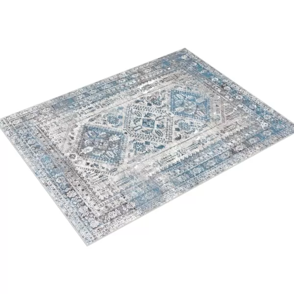 Livabliss Desta Vintage Oriental Area Rug53quot x 73quotNavyBlueGrey