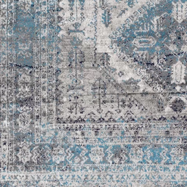 Livabliss Desta Vintage Oriental Area Rug53quot x 73quotNavyBlueGrey