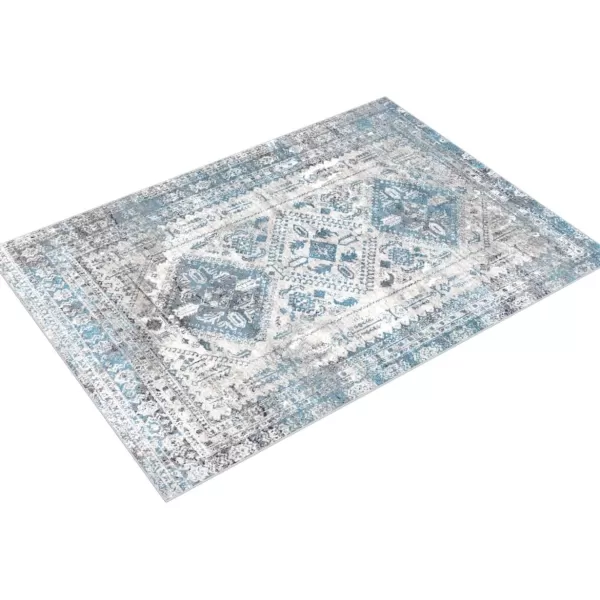 Livabliss Desta Vintage Oriental Area Rug53quot x 73quotNavyBlueGrey