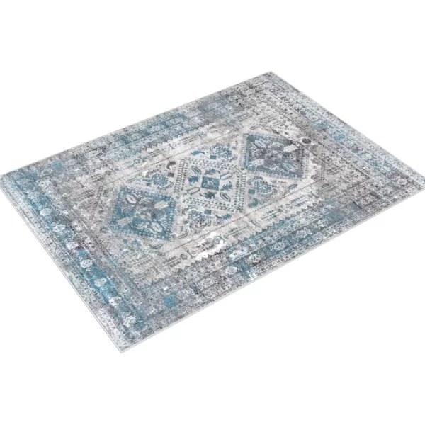 Livabliss Desta Vintage Oriental Area Rug53quot x 73quotNavyBlueGrey