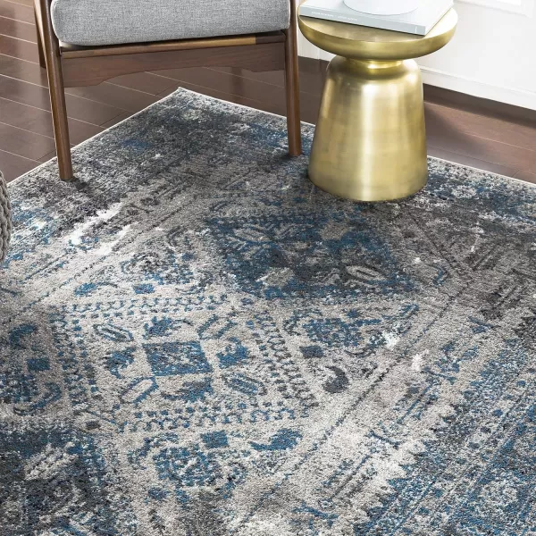 Livabliss Desta Vintage Oriental Area Rug53quot x 73quotNavyBlueGrey