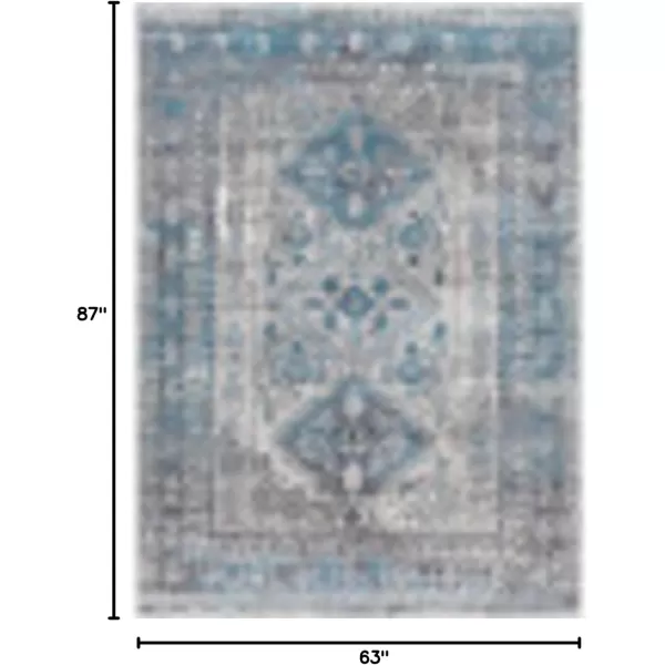 Livabliss Desta Vintage Oriental Area Rug53quot x 73quotNavyBlueGrey