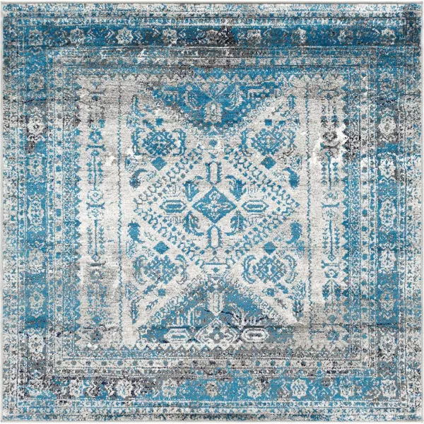 Livabliss Desta Vintage Oriental Area Rug53quot x 73quotNavyBlueGrey