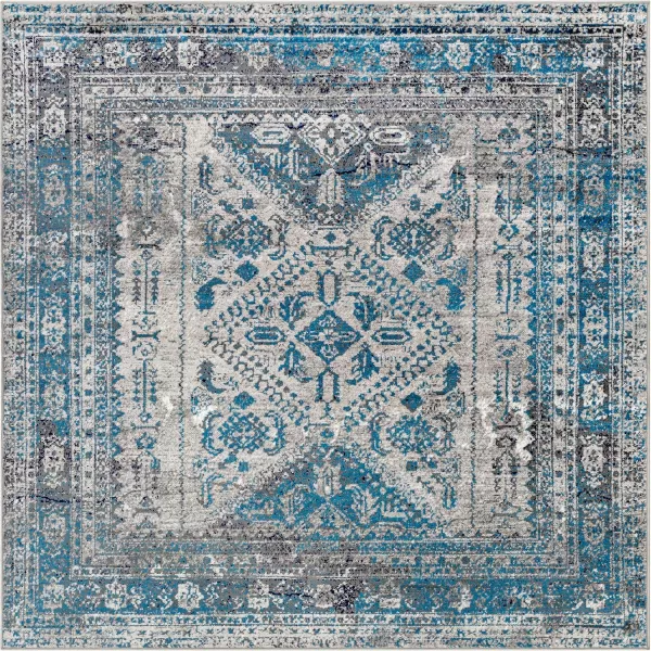 Livabliss Desta Vintage Oriental Area Rug53quot x 73quotNavyBlueGrey