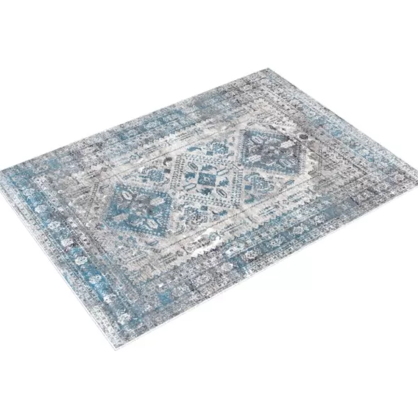 Livabliss Desta Vintage Oriental Area Rug53quot x 73quotNavyBlueGrey