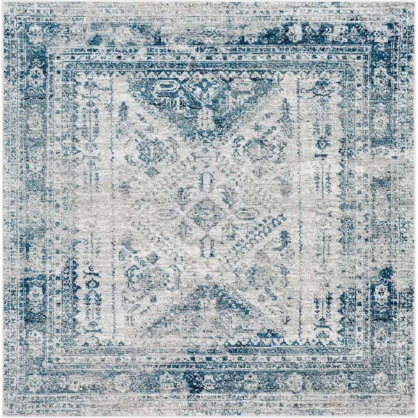 Livabliss Desta Vintage Oriental Area Rug53quot x 73quotNavyBlueWhite