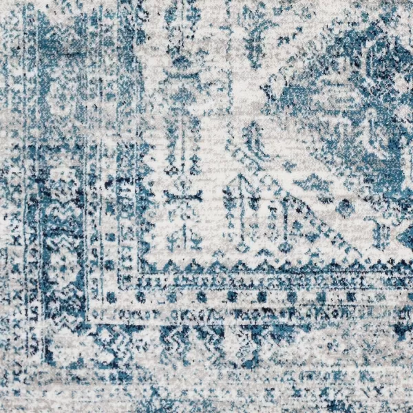 Livabliss Desta Vintage Oriental Area Rug53quot x 73quotNavyBlueWhite